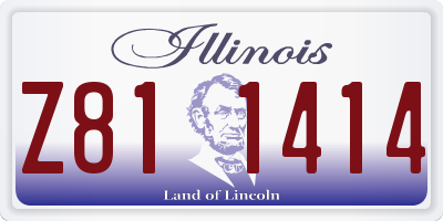IL license plate Z811414
