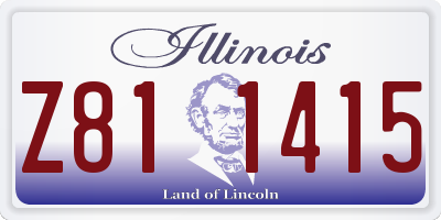IL license plate Z811415