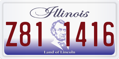 IL license plate Z811416