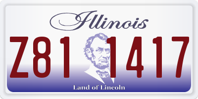 IL license plate Z811417