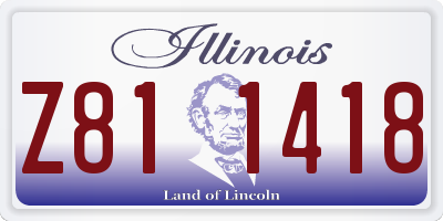 IL license plate Z811418