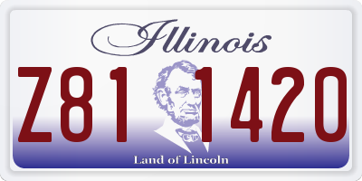 IL license plate Z811420