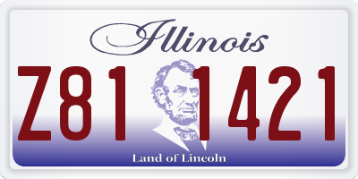 IL license plate Z811421