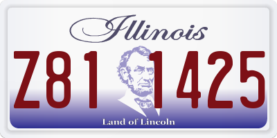 IL license plate Z811425