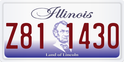 IL license plate Z811430