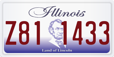 IL license plate Z811433