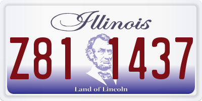 IL license plate Z811437