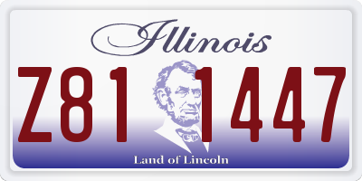 IL license plate Z811447