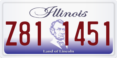 IL license plate Z811451