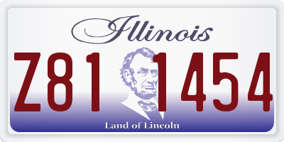 IL license plate Z811454