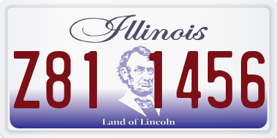 IL license plate Z811456