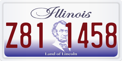 IL license plate Z811458