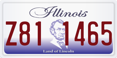 IL license plate Z811465