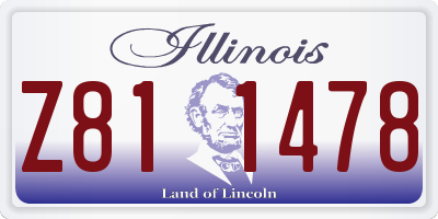 IL license plate Z811478