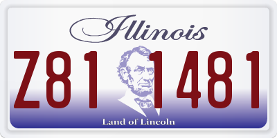 IL license plate Z811481