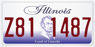 IL license plate Z811487