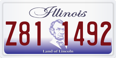 IL license plate Z811492