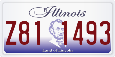 IL license plate Z811493