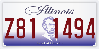 IL license plate Z811494