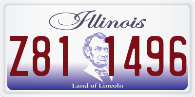IL license plate Z811496