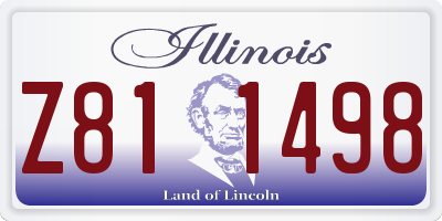 IL license plate Z811498