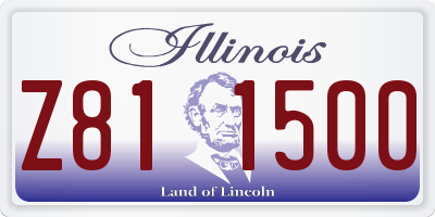 IL license plate Z811500