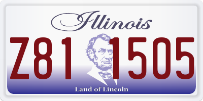 IL license plate Z811505