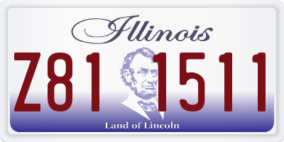 IL license plate Z811511