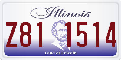 IL license plate Z811514
