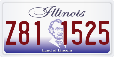 IL license plate Z811525