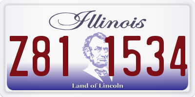 IL license plate Z811534