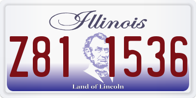 IL license plate Z811536