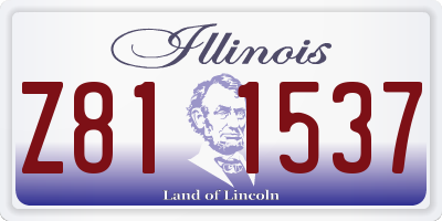 IL license plate Z811537
