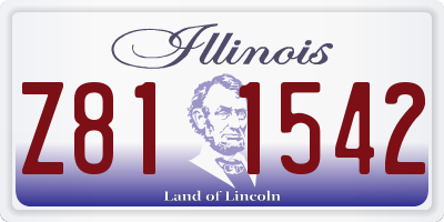 IL license plate Z811542