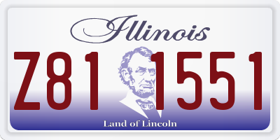 IL license plate Z811551