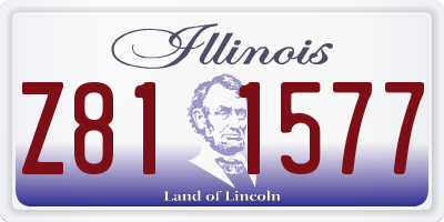 IL license plate Z811577