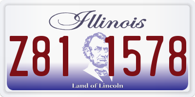 IL license plate Z811578