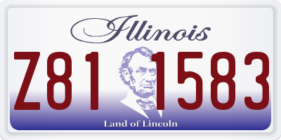 IL license plate Z811583