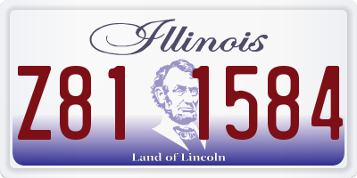 IL license plate Z811584