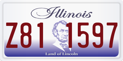 IL license plate Z811597
