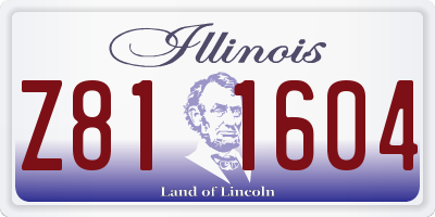 IL license plate Z811604