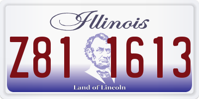 IL license plate Z811613
