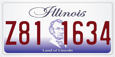 IL license plate Z811634