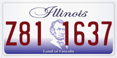 IL license plate Z811637