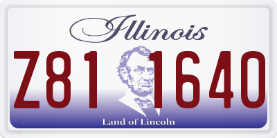 IL license plate Z811640