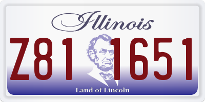IL license plate Z811651