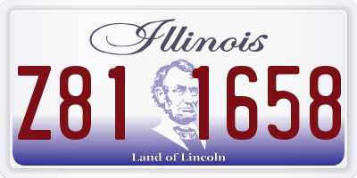 IL license plate Z811658