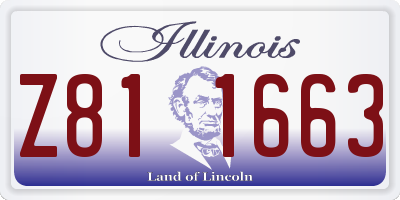 IL license plate Z811663