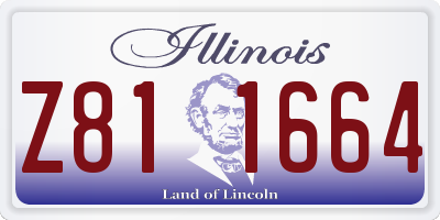 IL license plate Z811664