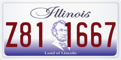 IL license plate Z811667